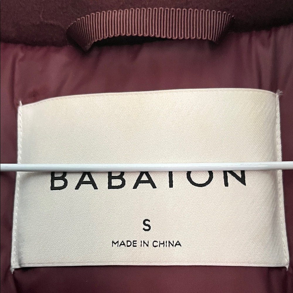 Babaton Deep Red Coat with Faux Fur Collar - Picture 3 of 4
